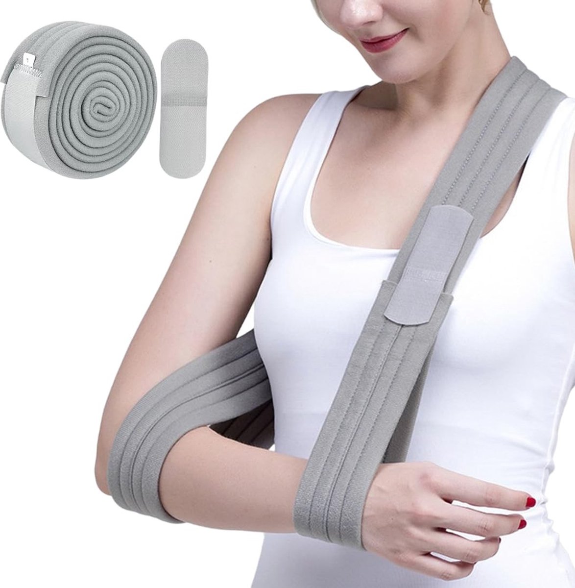 Verstelbare Arm Sling voor Rechterarm - Lichtgewicht en Comfortabel, Geschikt voor Pols- en Elleboogblessures, Fracturen en Kneuzingen