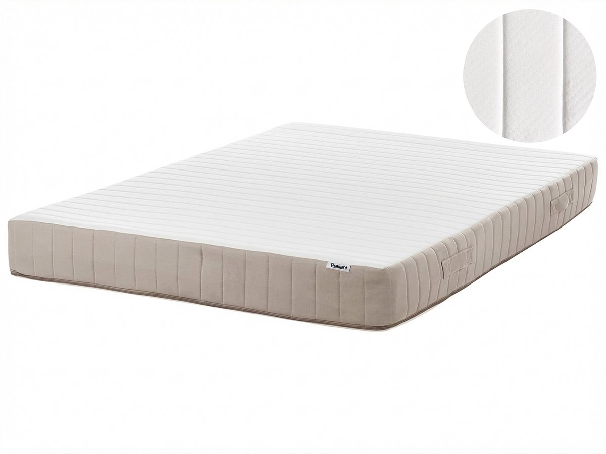 Beliani SPRINGY - Pocketveringmatras medium - 160 x 200 cm - Pocketveren Wit