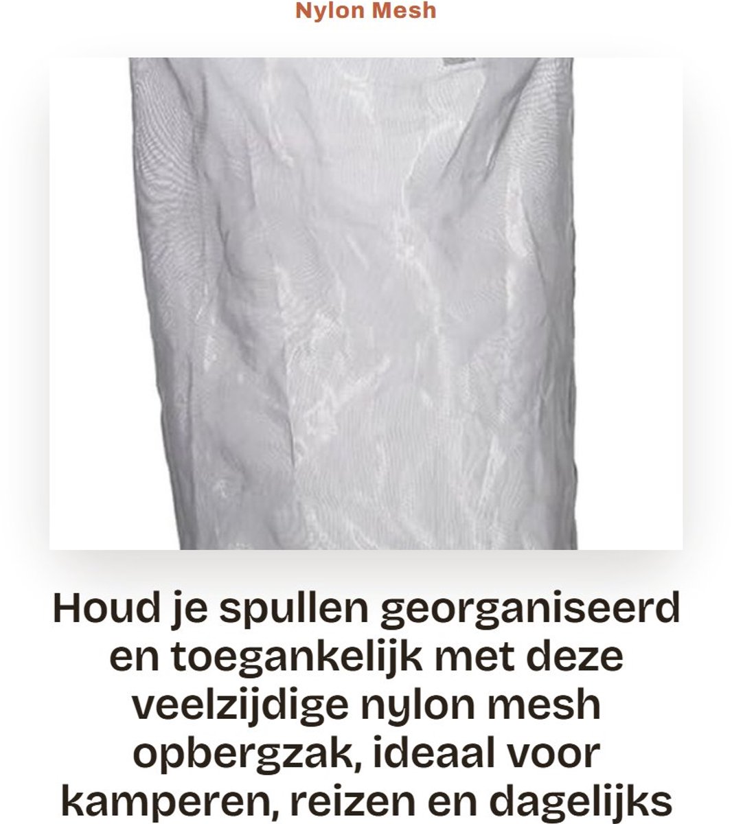 Dailygoods- Opbergzak Grote Capaciteit - Opbergtas met Trekkoord - Organizer voor Kamperen - Reizen - Wandelen - Duurzaam Nylon