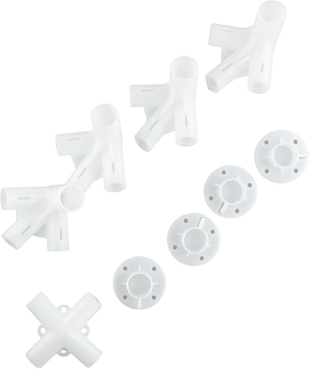 Tent Connector Set - Luifel Onderdelen - Reparatie en Onderhoud - 9 Delige Kit - 3x3m - Zwart
