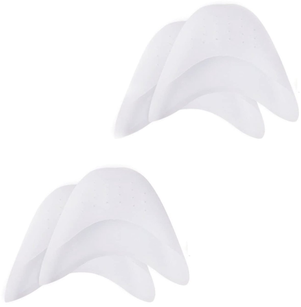 Dailygoods - Voettips verdamperhulzen - Siliconen gel - Zachte bescherming voor voeten - Wit - Balletschoenen - Ideaal voor dansen en sport