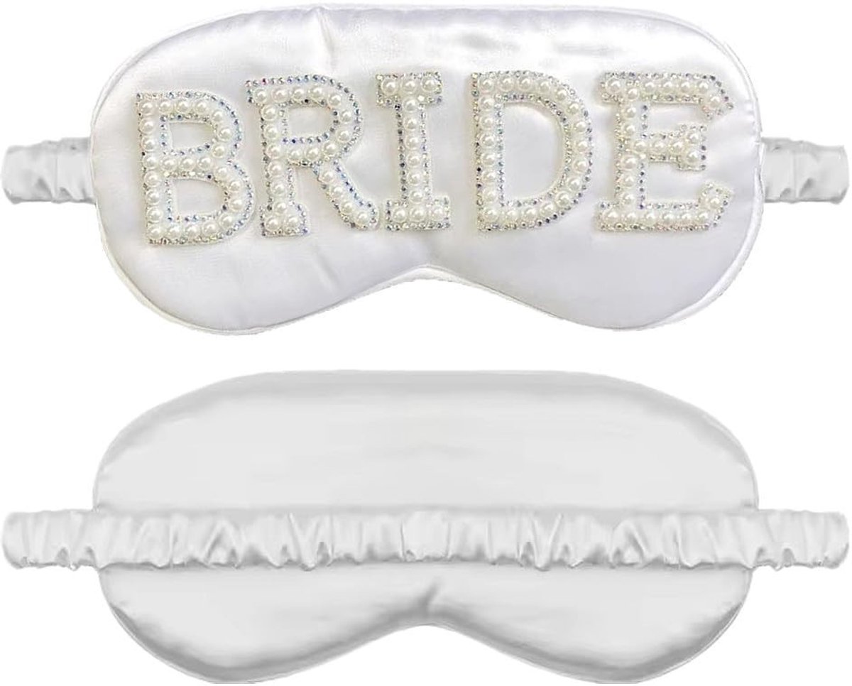Dailygoods- Slaapmasker Satijn - Oogmasker Bruid - Vrijgezellenfeest - Verstelbare Riem - Lichtgewicht - Comfortabele Pasvorm