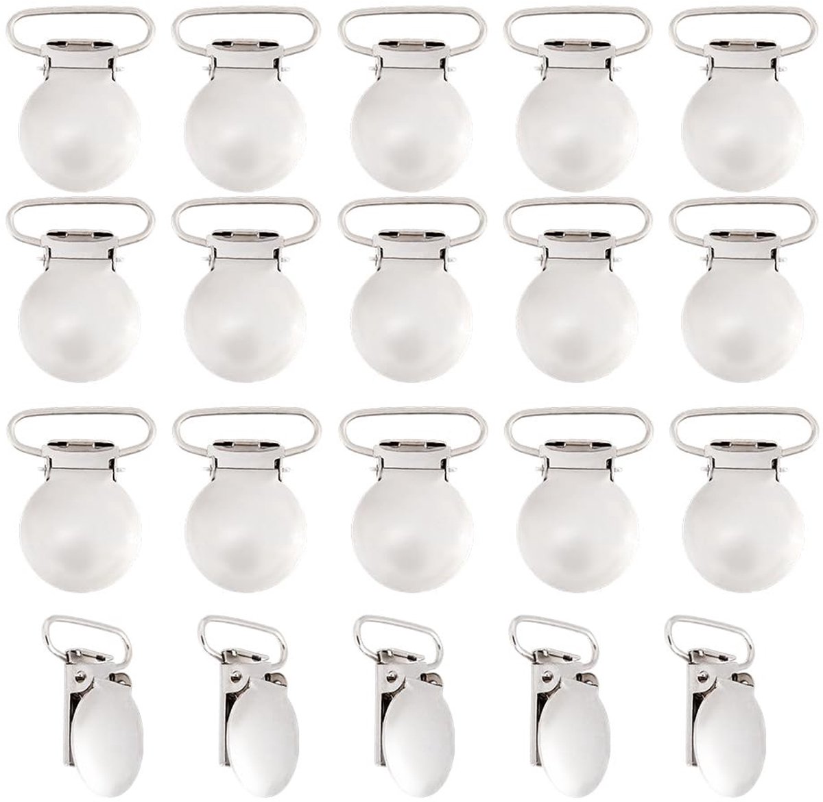 Dailygoods - Metalen Tapijt Opknoping Clips - Verstelbare Vergulde Clips - 20 Stuks - Geschikt voor Huishoudelijke Toepassingen - 25 mm