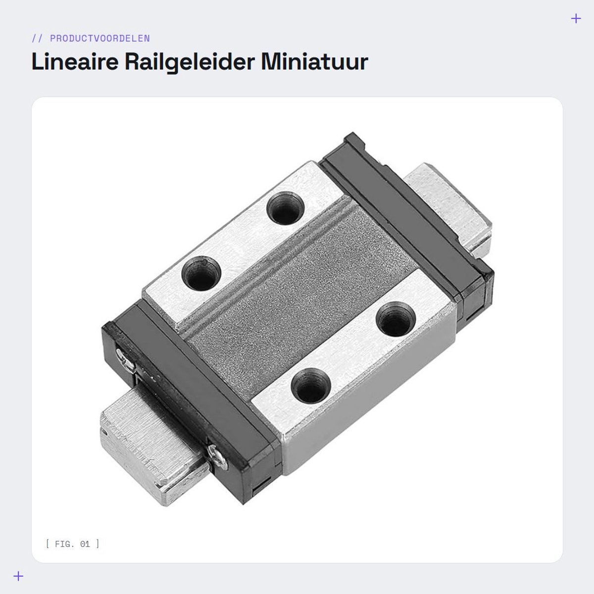 Dailygoods- Lineaire Railgeleiderail 40mm - Miniatuur Geleiderail - Slide Rail - Vergrendeld Blok - Dragend Staal - Voor CNC-machine