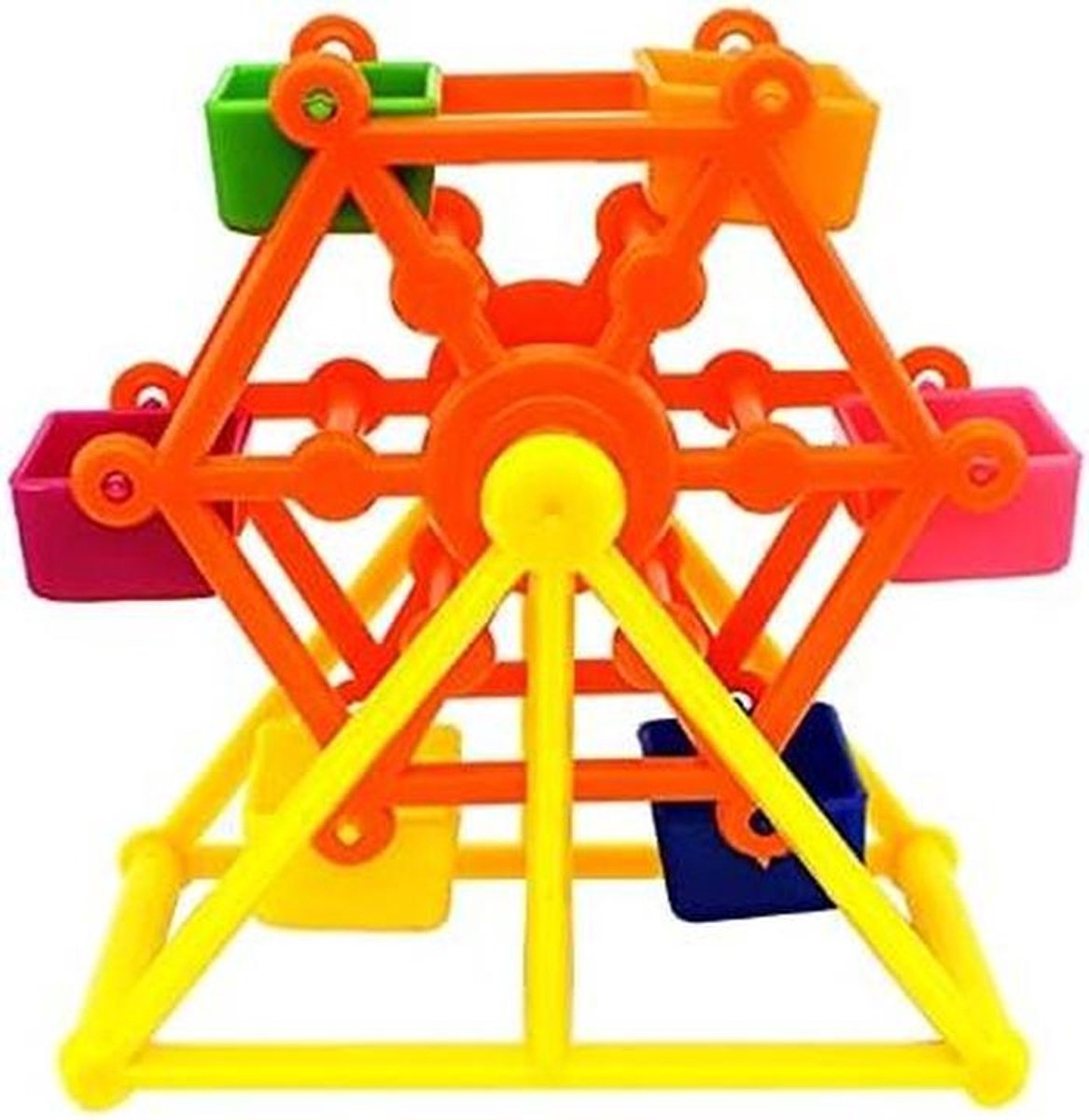 Vogel Foerageren Speelgoed - Papegaai Voedertafel - Intelligentie Training - Windmolen Ontwerp - 8.3x5x9.1 cm - Multicolor
