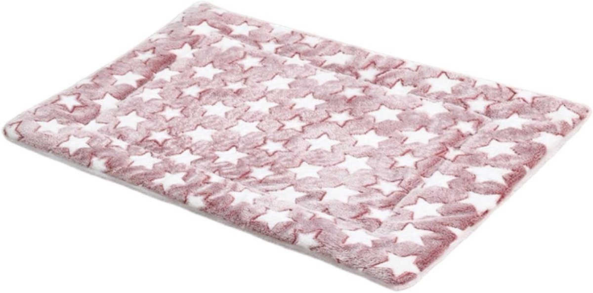 Warm Huisdierbed - Zelfverwarmend Kussen - Comfortabele Rust - Geen Elektriciteit Nodig - 35 cm Lengte - Roze Wit