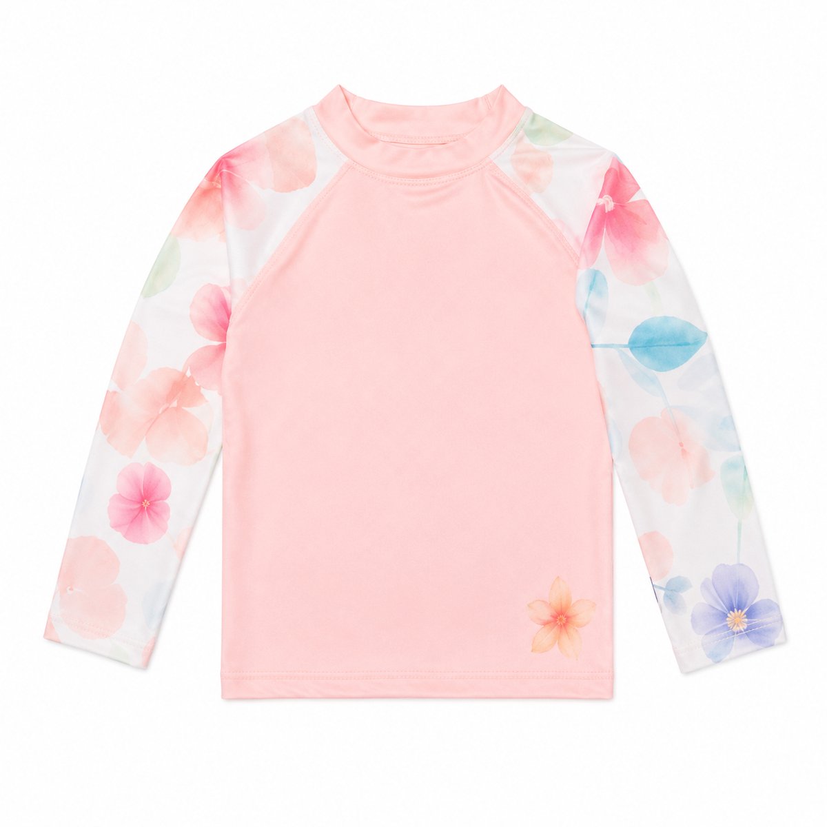 Ducksday - UV-Zwemshirt voor kinderen - UV-werend UPF50+ - Rashguard met Lange mouwen - meisje - Bliss Dot - Roze pastel - maat 12 jaar