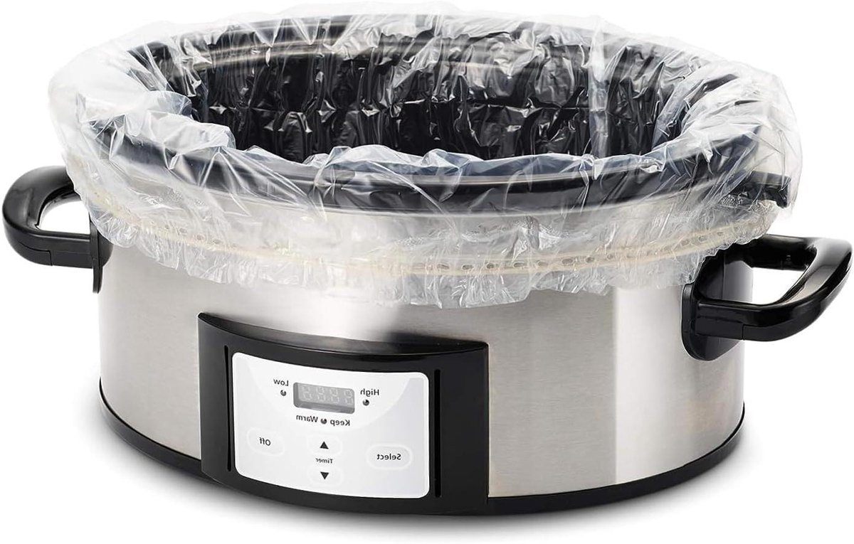 Slowcooker Liners - Panbeschermers - Gemakkelijk Koken - Zeker passende band - 4 stuks - Transparant