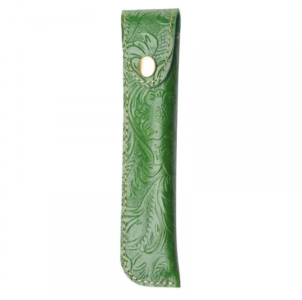 Dailygoods- Etui Lederen Vintage - Pennenzak voor Studenten - Etui Kunstenaars - Etui Thuis/Kantoor - 17x3.5cm - Zwart/Rood/Bruin