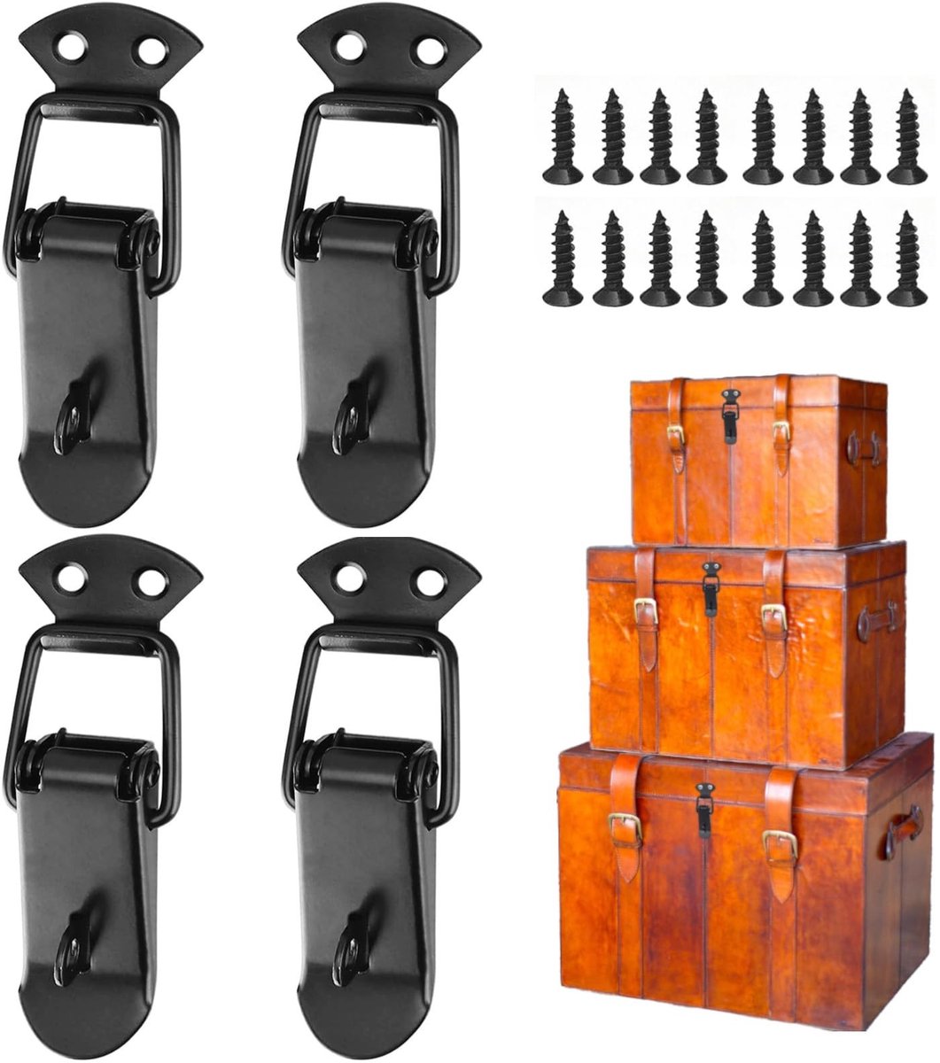 Dailygoods- Meubelverbinder 56mm - Spanvergrendeling - Kistensluiting - Tafelbladconnector - Robuuste set van 4 - Roestvrij staal