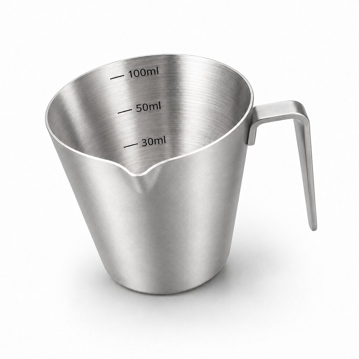 My Green Deal – RVS Espresso Schenkkan 100 ml – Espresso Kan – Espresso Maatkan – Barista Schenkkan – Premium 304 RVS – Met Maataanduiding