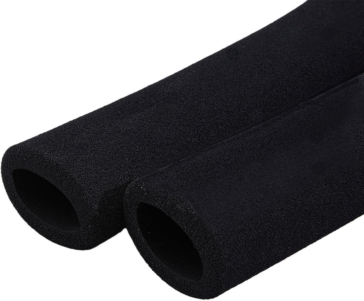 Dailygoods- Foam Grip Antislip - Handvatten Fitness Tool - Schuim Tubing - 1 Paar - Zwart - 130 mm Lengte - Handvat
