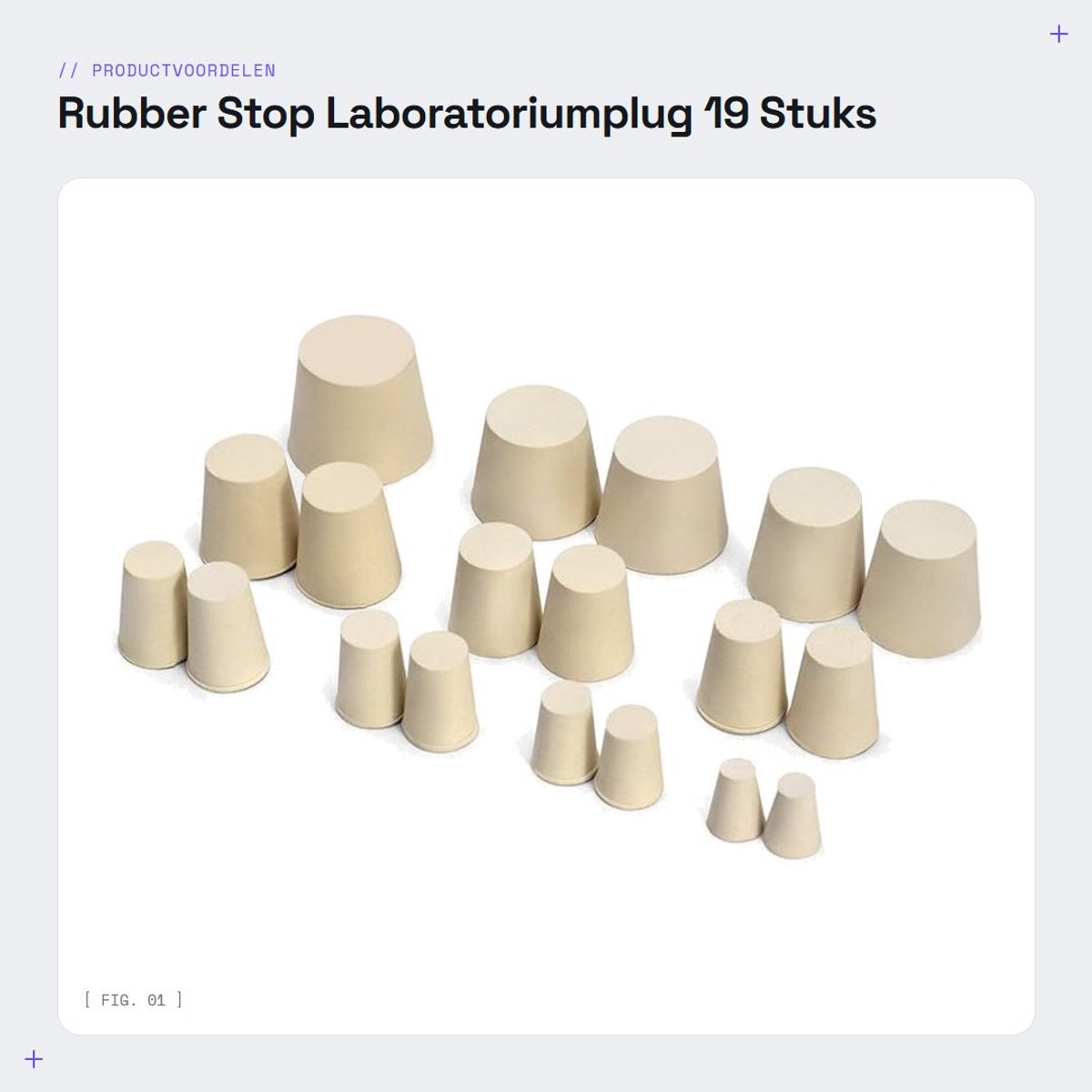 Dailygoods- Laboratoriumplug - 19 Stuks - Hoogwaardig Rubber - Chemisch Bestendig - Milieuvriendelijk - 10 Verschillende Maten - Rubberstop