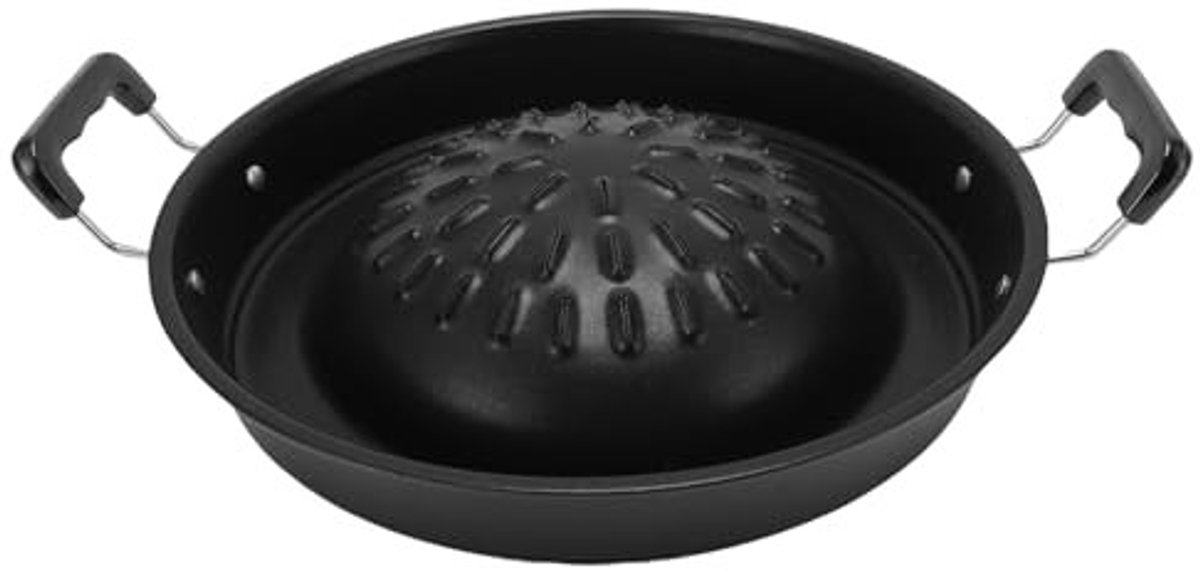 Dailygoods- Grillpan Aluminium - 2 in 1 BBQ Grillpan - Hete Pot - Zelfs Warmteverdeling - Veelzijdig Gebruik - Geschikt voor Thuisgebruik - Barbecuepan