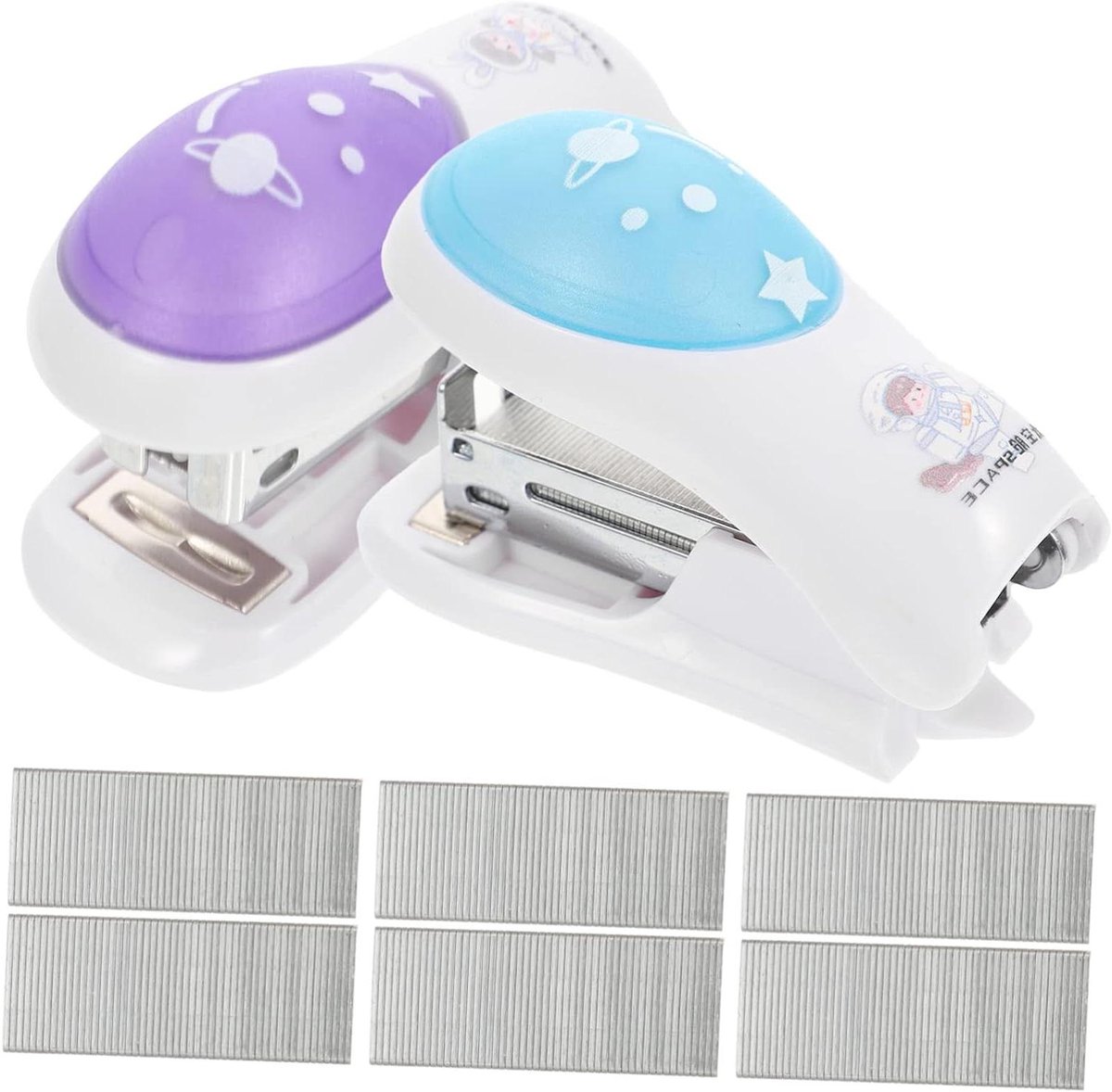 Mini Nietmachine - Kleine Stapler - Papier Snel Ordenen - Met Antislip Onderkant - 6.5 cm Lengte - Assorti Kleuren