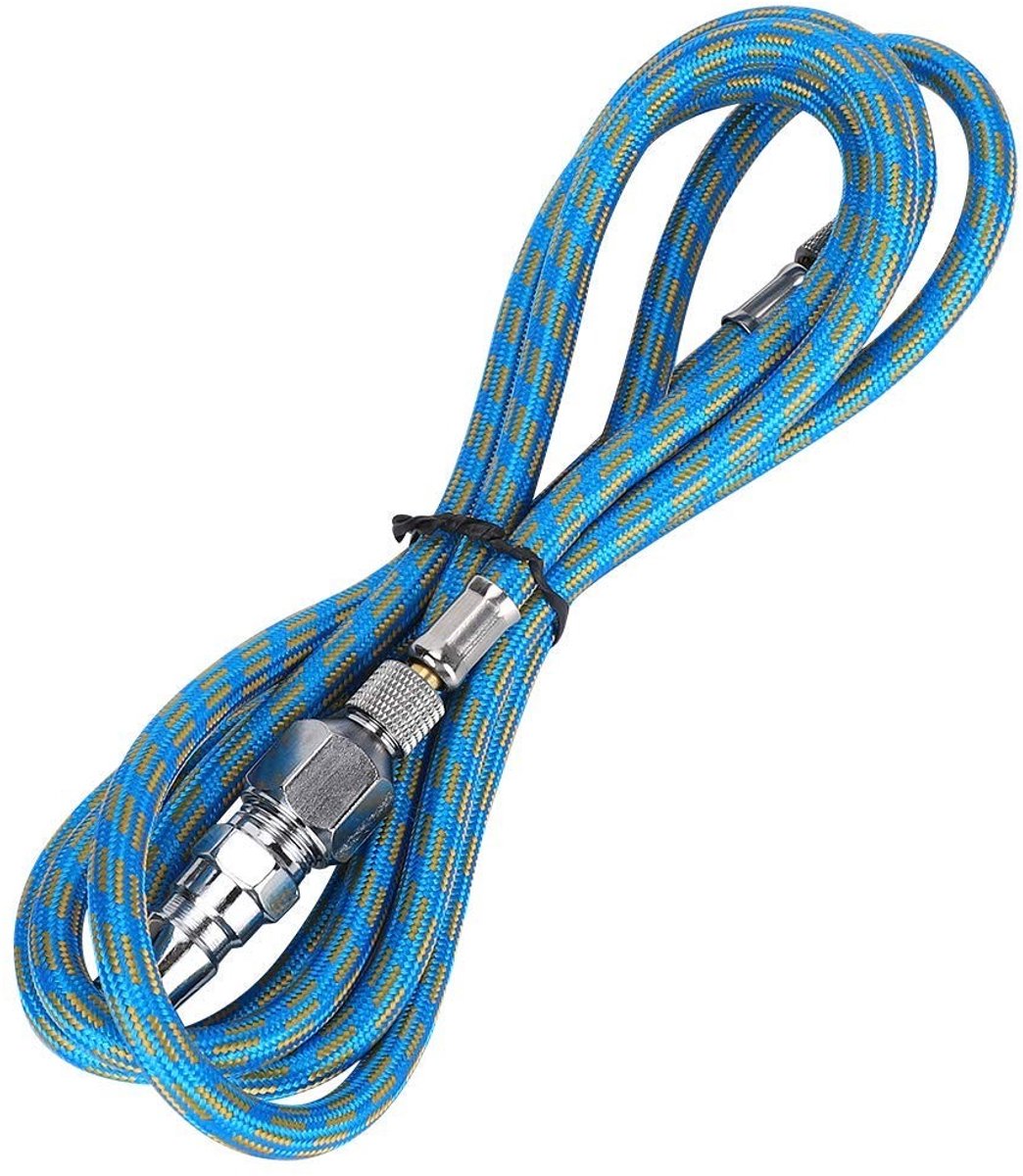 Dailygoods - Airbrush-slang - Gevlochten nylon luchtslang - Flexibel en duurzaam - Blauw - Persluchtslang voor spray luchtcompressor - Geschikt voor k...