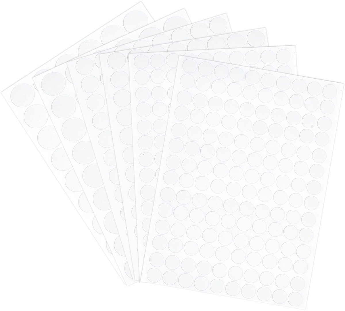 Dailygoods- Schroefgathoezen 688 Stuks - Zelfklevende PVC - Multisize - Witte Houtstickers - Bescherming tegen Stof/Krassen - Praktisch in Gebruik - Schroefdeksels