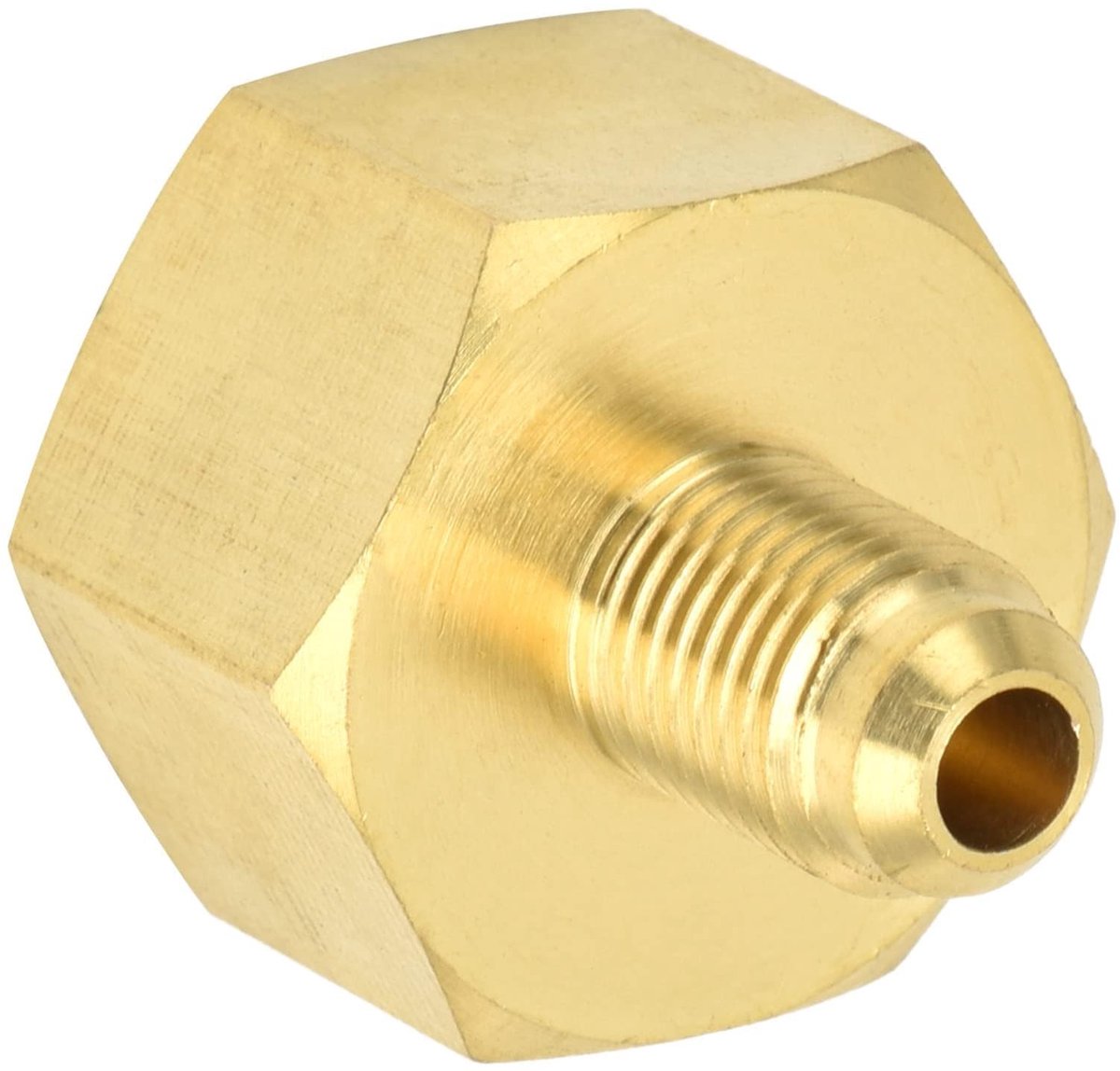 Dailygoods - R134A Messing Adapter Fitting - Airconditioning Converter - W21 naar 1/4SAE - Efficiënt Koppelen - Hoogwaardige Koppeling - Geschikt voor...