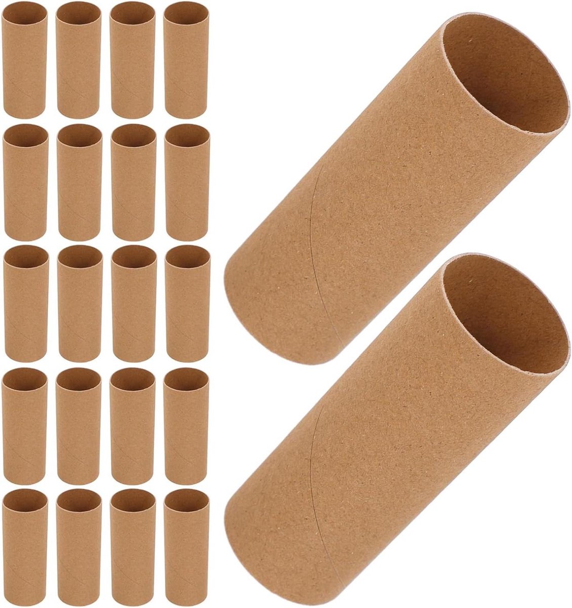 Knutselbuizen Karton - Papieren Rollen Lege Tubes - Creatief Knutselen - Stevig Materiaal - 10 cm Lengte - Khaki