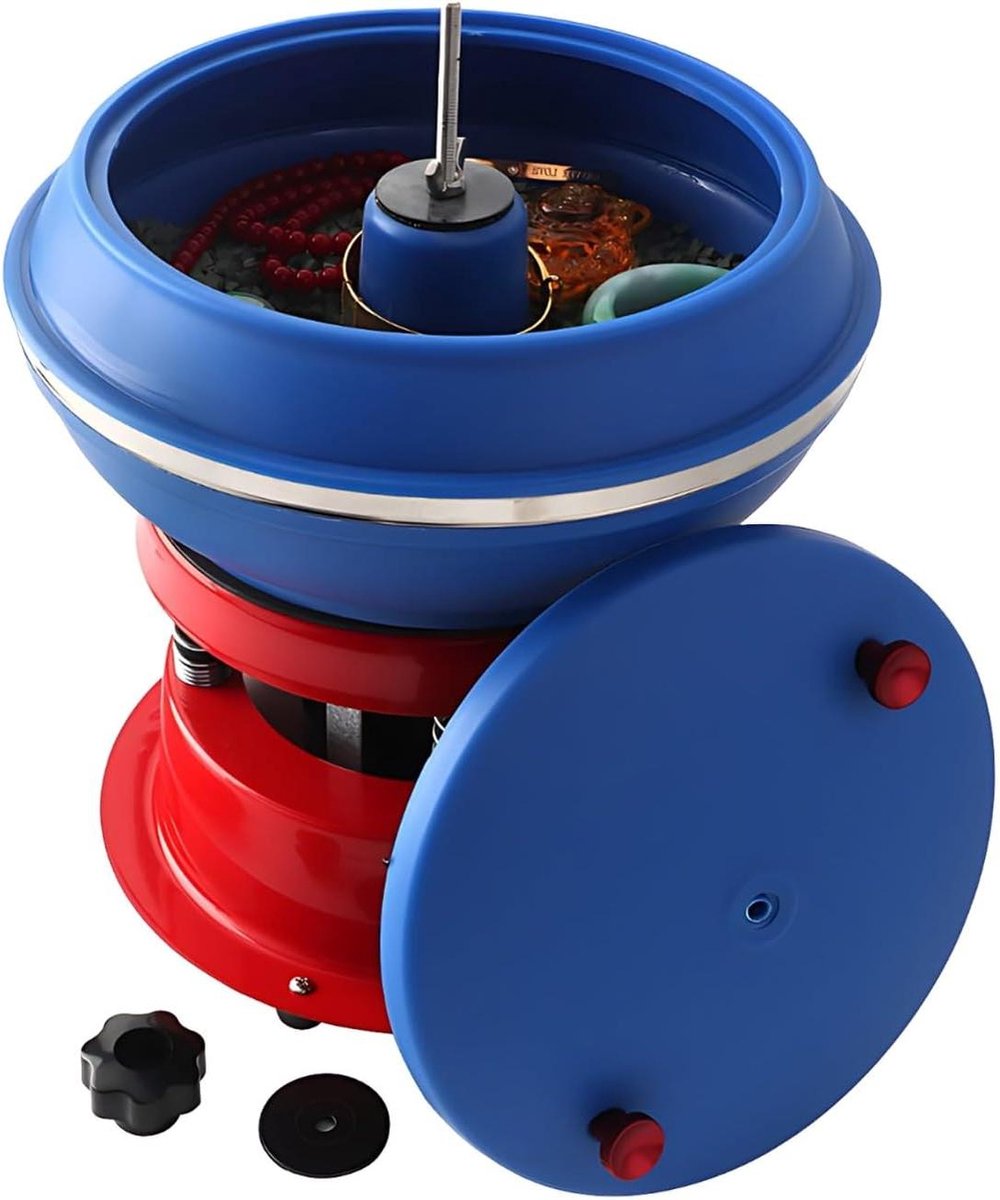 Polijstmachine - Tumbler machine - Stenen afwerken - Hoogfrequente vibratie - 3.5L kom - One Color