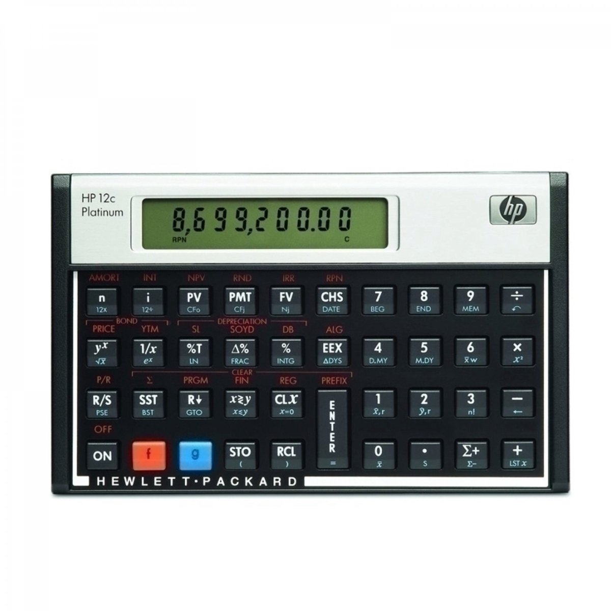 HP 12c calculator Desktop Financiële rekenmachine Aluminium, Zwart