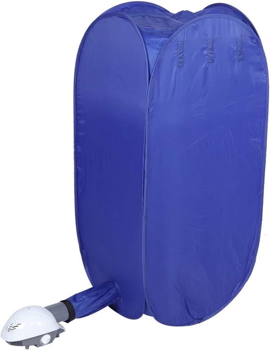 Elektrische Wasdroger Draagbaar Droogrek Snel Kleding Drogen Opvouwbaar Ruimtebesparend 50x50x90 cm Blauw