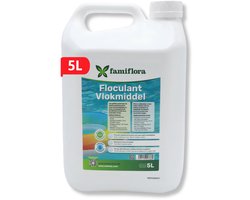 Famiflora Vlokmiddel vloeibaar 5L - vloeibare flocculant voor kristalhelder water! - Vlokt vuil efficiënt zodat je snel helder water krijgt zonder extra werk