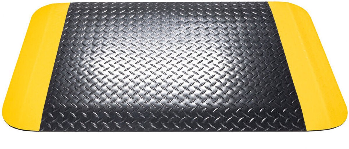 Base+ Anti vermoeidheidsmat Diamond 60x90cm Black/Yellow