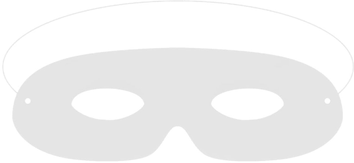 Dailygoods - 40 Stuks Witte DIY Graffiti Halve Maskers voor Themafeesten