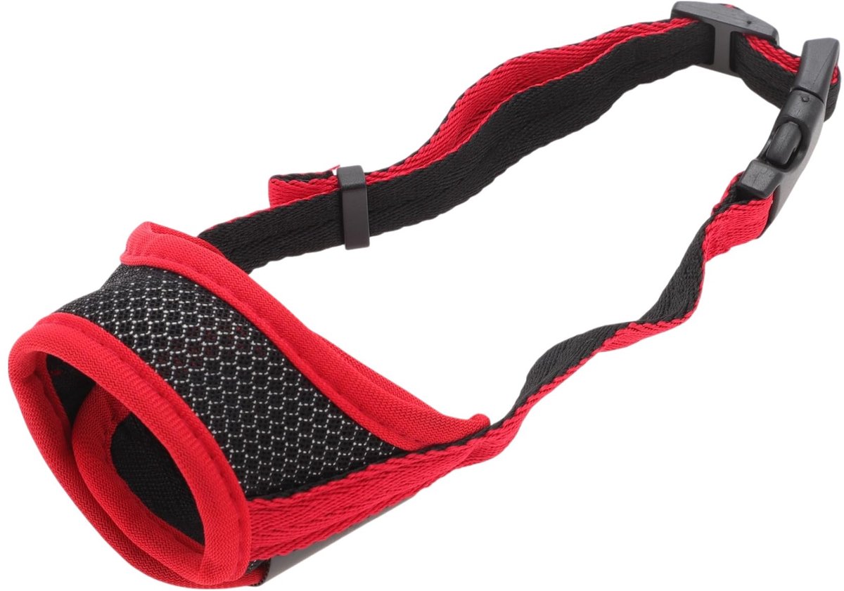 Dailygoods- Hondenmuilkorf zacht net - Ademend - Verstelbare riemen - Comfortabel - Voor kleine/middelgrote honden - Effectieve beperking - Hondenmasker