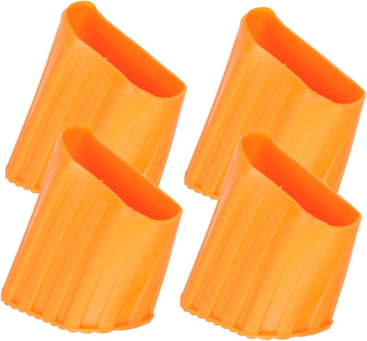 Ladder Voet Beschermers - Ladderdoppen Rubber - Vloer Beschermen - Antislip Ontwerp - 5x4.5cm - Oranje