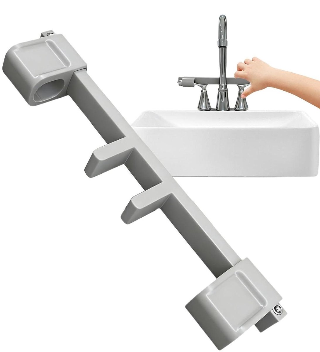 Kraanhendelslot - Kraanbeveiliging Waterstop - Voorkom Overstroming - Universele Pasvorm - 25 x 6 x 35 cm - Wit