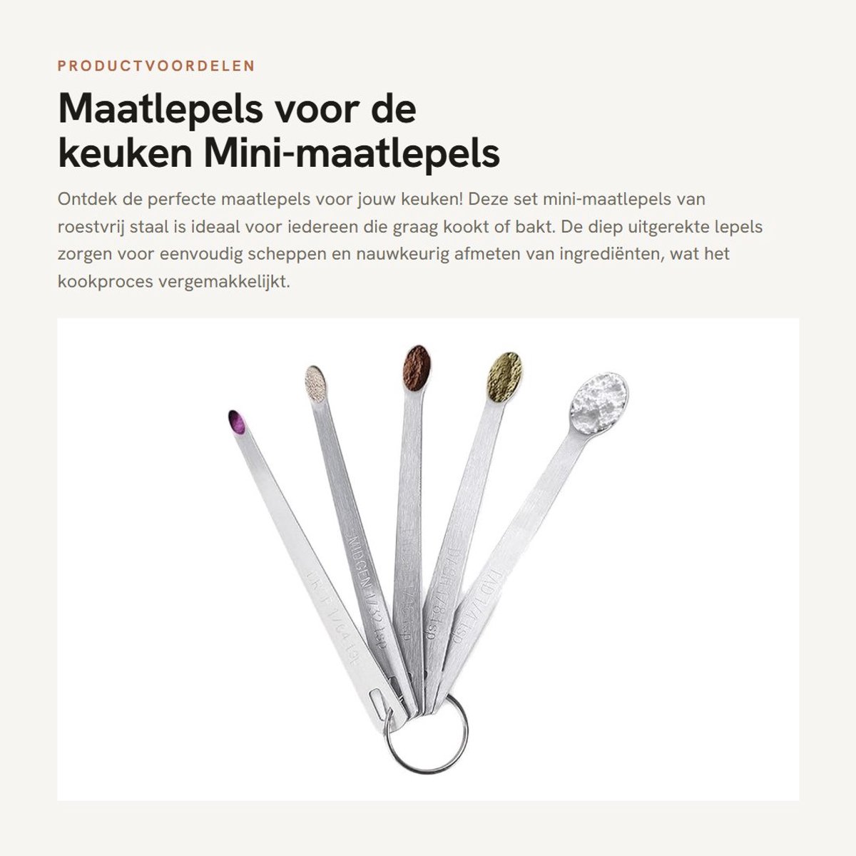 Dailygoods- Maatlepels Set - Roestvrij Staal - Diep Uitgerekt - Keukenaccessoires - Duurzaam - Milieuvriendelijk Materiaal - Keukenlepel