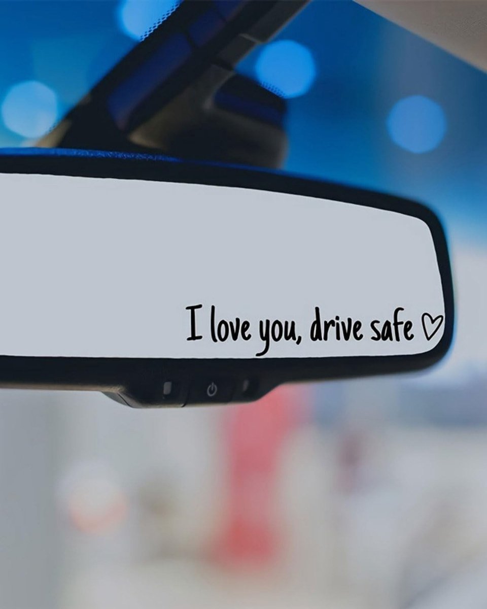 Dailygoods- Achteruitkijkspiegelstickers 4 stuks - Hartvormige Stickers - Auto Stickers - Raamstickers - Grappige Stickers - Voor Bestuurders - Autostickers