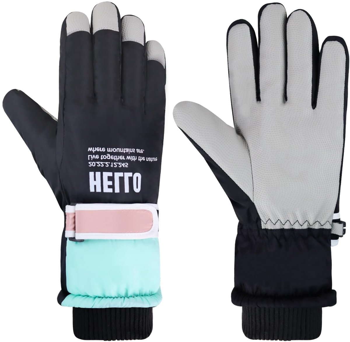 Dailygoods- Skihandschoenen waterdicht - Winterhandschoenen dames - Antislip - Touchscreen - Geschikt voor skiën - Zacht en warm, 27,5 cm