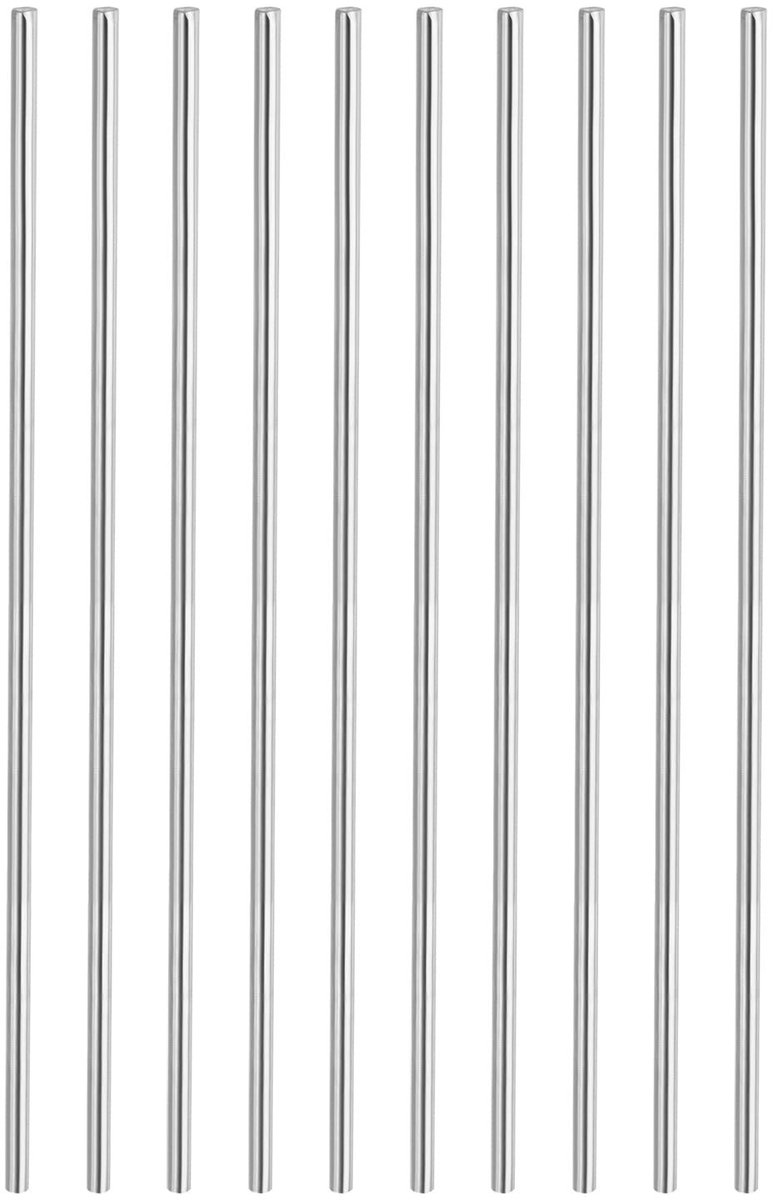 Dailygoods- Ronde Staaf 304 Roestvrij Staal - 4 mm x 200 mm - 20 Stuks - Voor Doe-Het-Zelf Handwerk - Voor Modelvliegtuig/Modelschip/Modelauto's - Stalen Staaf