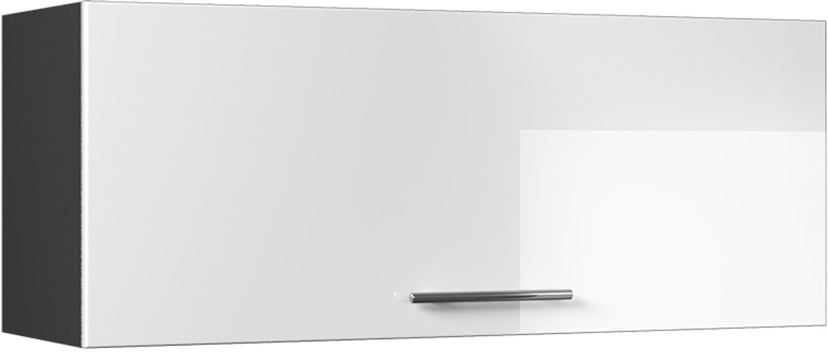 Vicco Hangkast Fame-Line, Wit Hoogglans/Antraciet, 100 cm