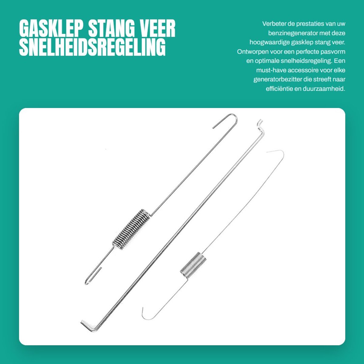 Dailygoods- Gasklep Vervangingsonderdeel - Gouverneursstang - Snelheidsregelveer - Gasklepretourveer - Lichtgewicht - Duurzaam Metaal - Generatoronderdelen