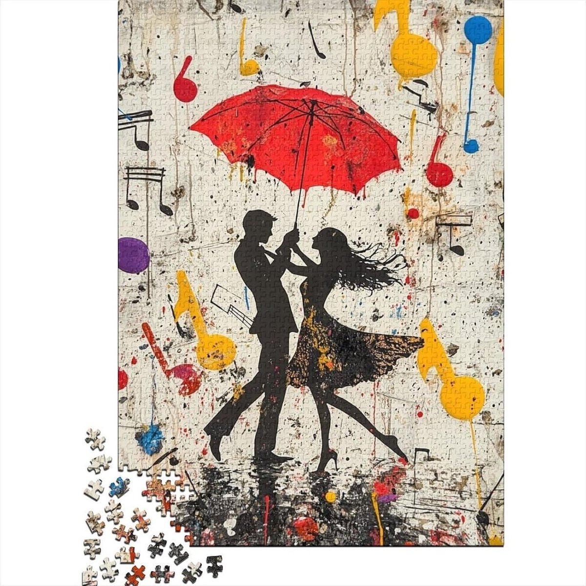Romantisch Puzzel - Beeldpuzzel - Ontspanning - 1000 Stukjes - 38 x 26 cm - Gekleurd