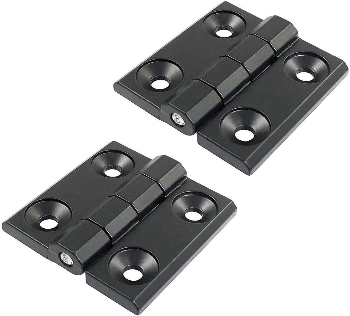 Dailygoods- Deurscharnier Zinklegering - 2 Stuks - Kogelgelagerd - Zwart - Stabiel - Eenvoudig te installeren - 60 x 60 x 6 mm - Scharnier