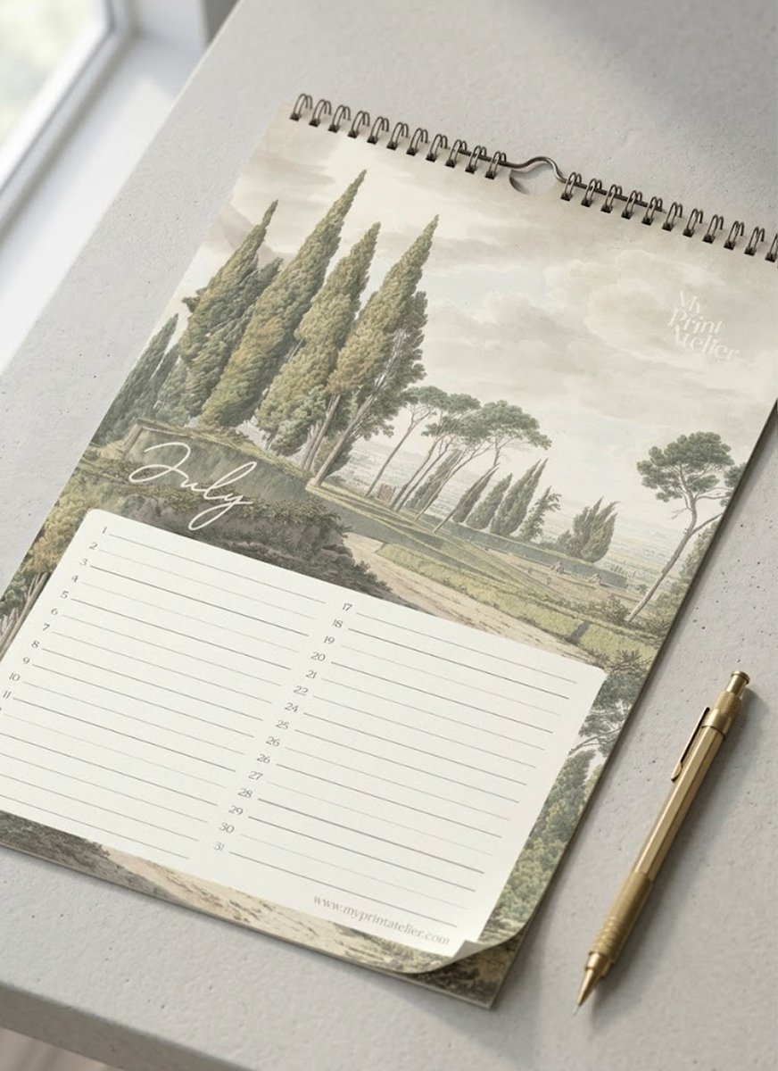 Verjaardagskalender Signature Landscapes - Annet Weelink Design Landschappen - A4 - Eeuwigdurende Kalender - Premium Papier