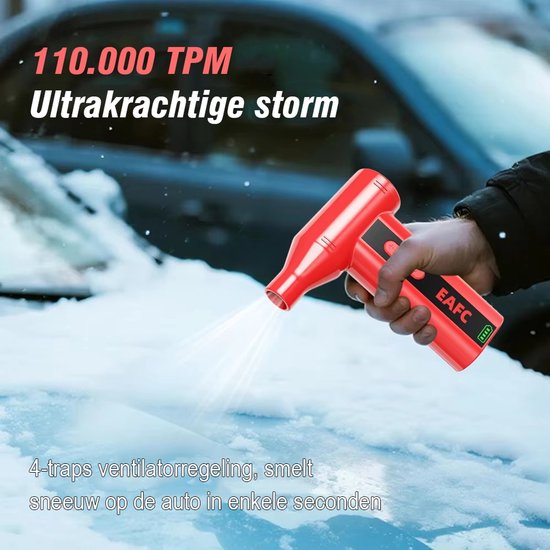 EAFC Handblazer - Draadloze Bladblazer met accu - Multi inzetbaar - Borstelloze Motor - 4 snelheden — afbeelding 4