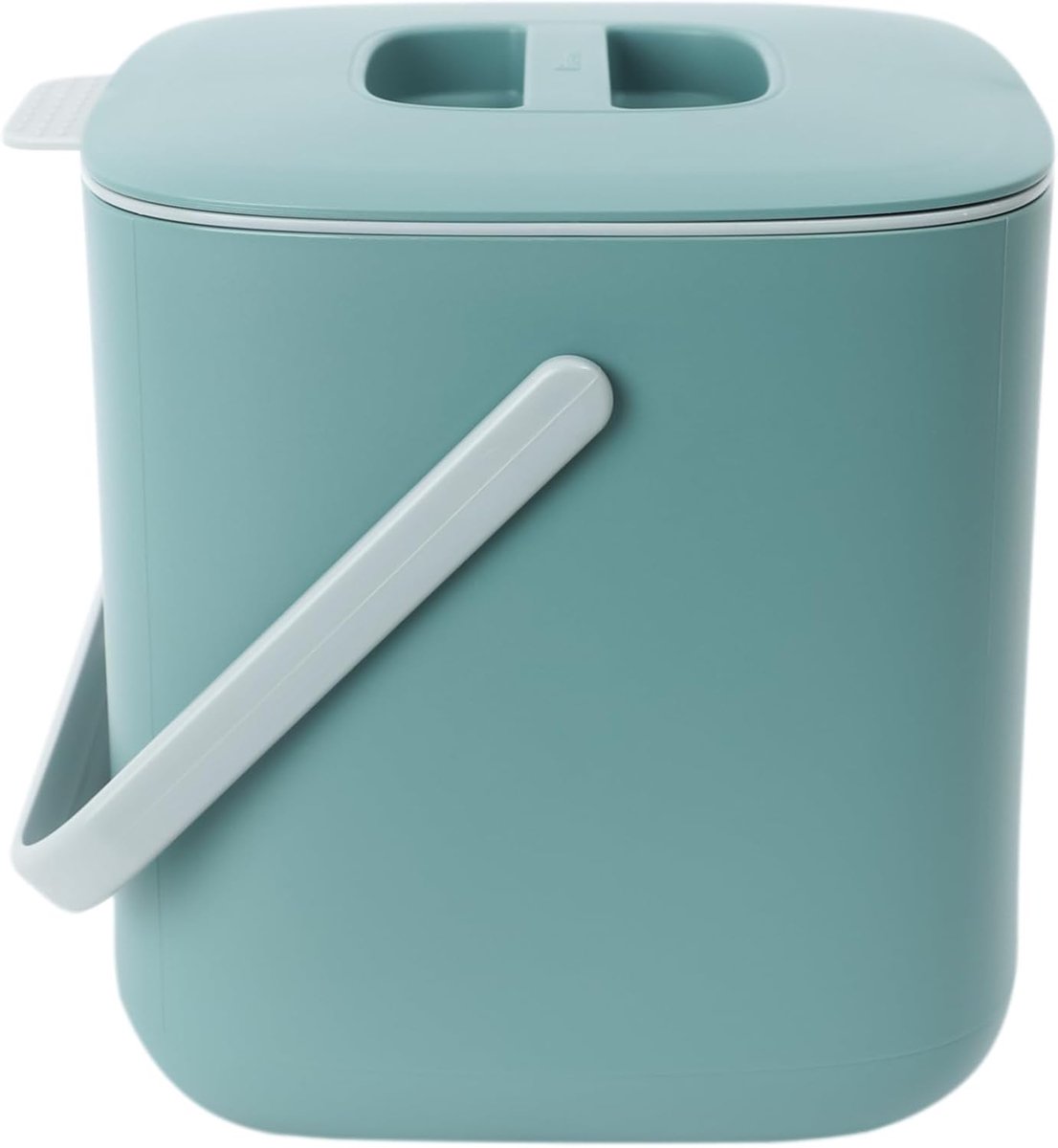 GINKGO Keukencompostbak, gemakkelijk te reinigen voedselafvalcontainer voor de keuken, compostbak voor het werkblad, emmer voor keukenafval (2,6 liter), groen | Geurdicht. Filtervrij. Vaatwasmachinebestendig. (Standaard)