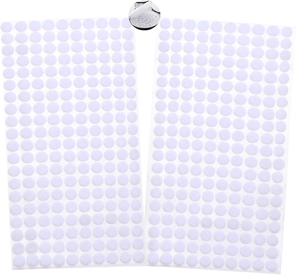 400 stuks zelfklevende stippen, 200 paar haak en lus zelf, 10 mm haak en lus stippen dubbelzijdige kleverige pads, wit, voor thuis, school, kantoor