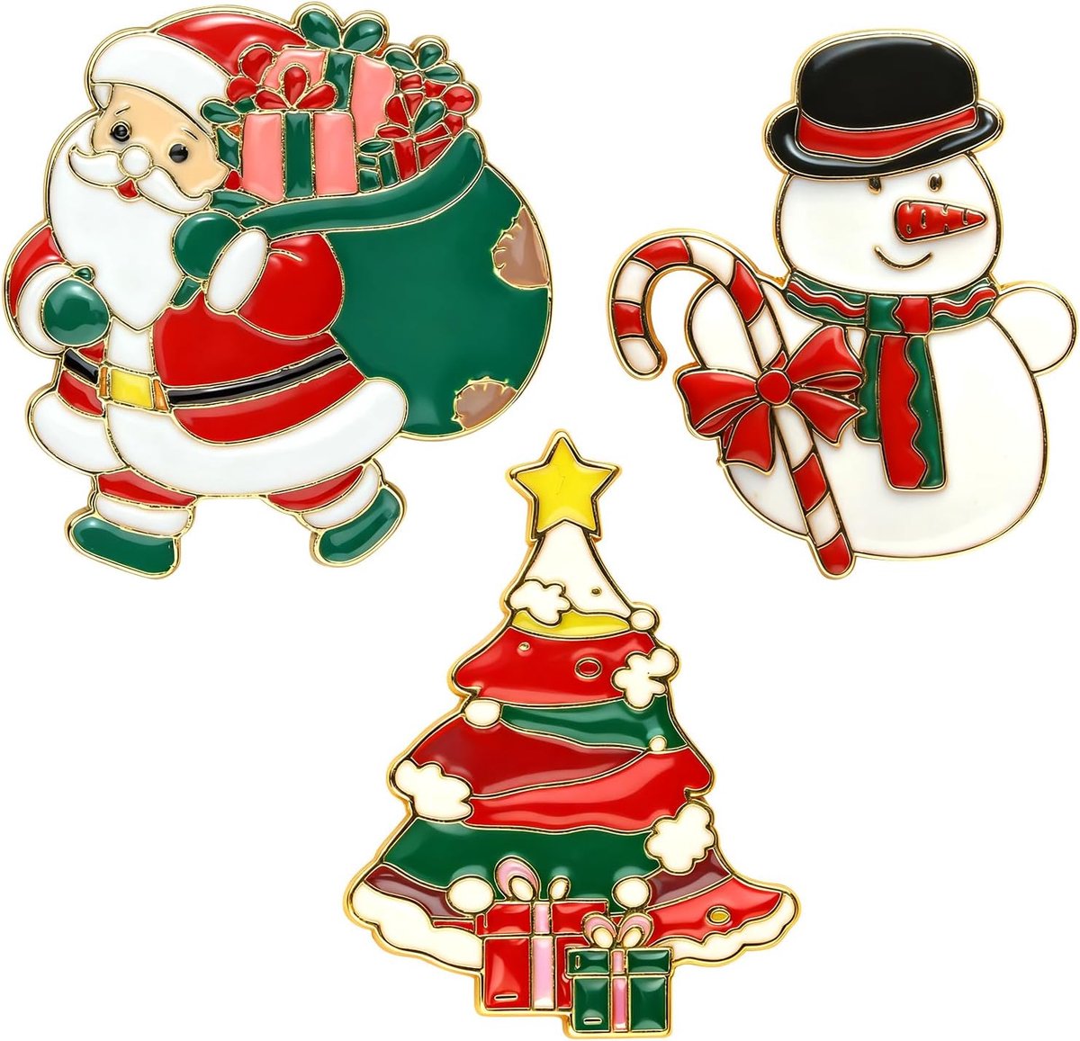 3-delige kerstbroche set, kerstbroche, pinnen voor vrouwen, kerstdecoraties