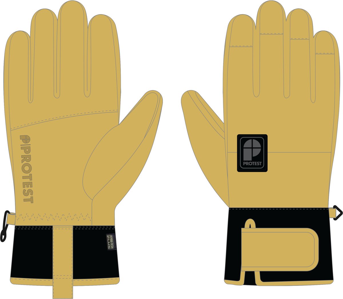 Protest PRTNorman Ski handschoenen Heren Goud
