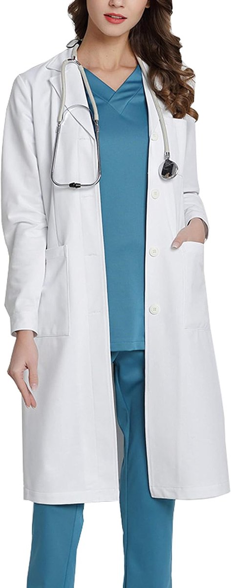 Dames werkkleding witte dames katoen werkjas uniform stof upgrade