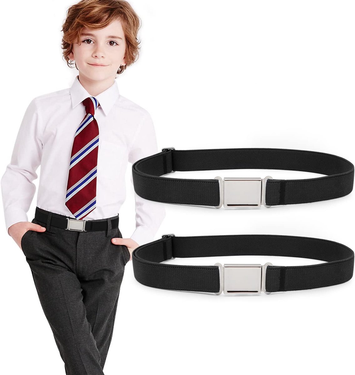 Verstelbare magneetriem voor jongens en meisjes, elastische riem met eenvoudige magnetische gesp