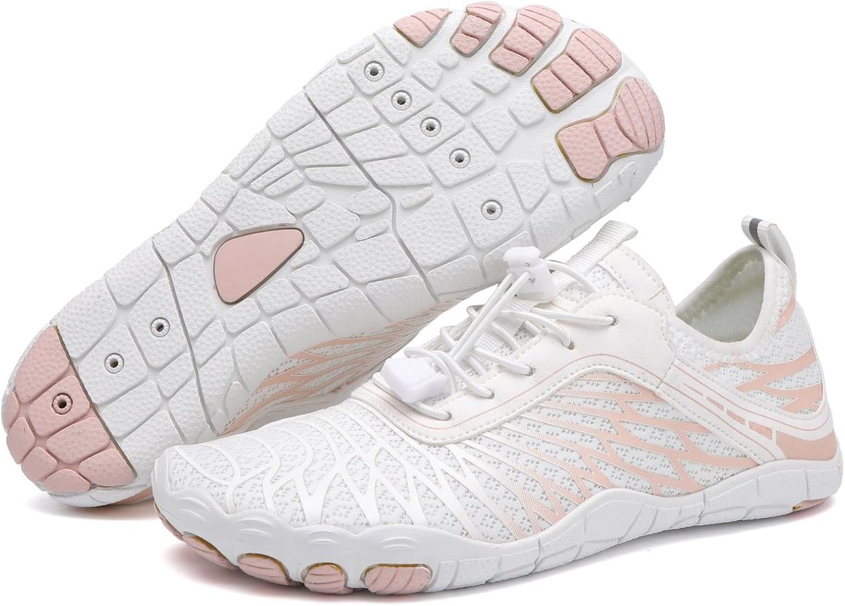 Waterschoenen voor dames, duurzaam outdoor strand aqua zwemmen anti-slip blote voetschoenen sneldrogend lichtgewicht water voor strand duiken surfen wandelen moeras
