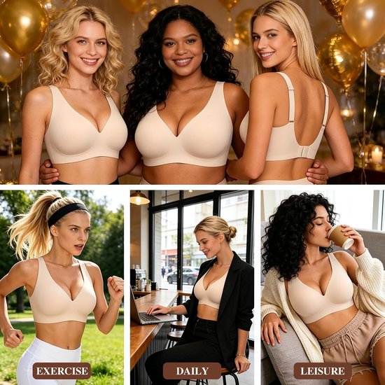 Jelly BH, full cup luipaardprint beha Comfort Sleep Jelly Push Up BH Naadloos Geen Onder Draadloze BH's voor Vrouwen UK Everyday T-shirt BH's — afbeelding 4